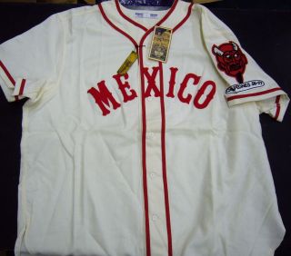 Mexico City Red Devils Baseball Jersey 2XL 100% Wool   Ebbets Field