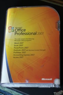Microsoft Office Pro Professional 2007 Full Retail