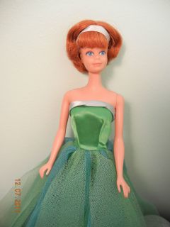 Midge Doll Barbie Friend 1966 Bendable Legs Senior Prom Dress
