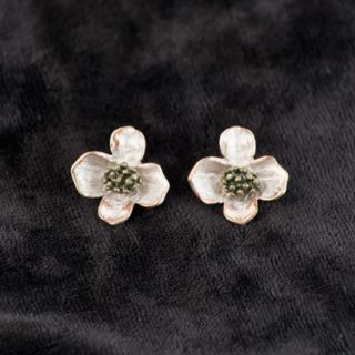 Dogwood Flower Post Earrings Michael Michaud Jewelry