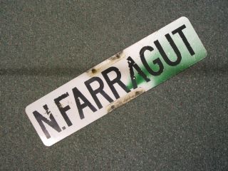 Vintage N Farragut Street Sign Bay City Michigan