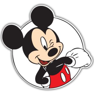 Mickey Mouse Wink Car Bumper Sticker Decal 5 x 5