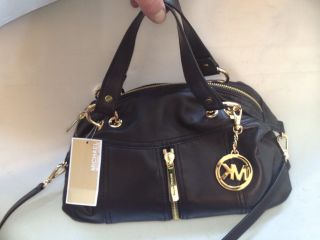 Michael Kors Moxley Leather Satchel Black BNWT Bag Purse New $398