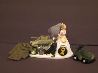 Funny Army Wedding Cake Topper Grooms Cake