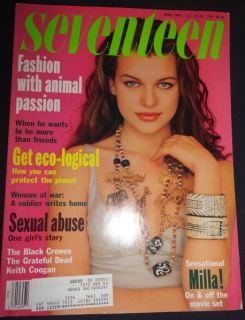 Seventeen 4 1991 Milla Jovovich Naomi Hewitt Couturier Shana Zadrick