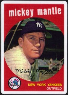 1959 Topps Mickey Mantle Porcelain Card New York Yankees