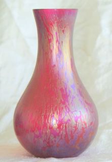 Royal Brierley Studio Michael Harris Design Cranberry Iridescent Vase