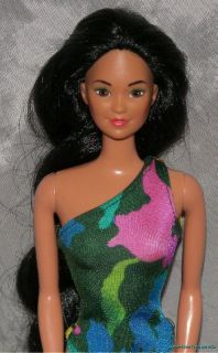  Beautiful Vintage Barbie 1985 TROPICAL MIKO Asian Doll Original Suit