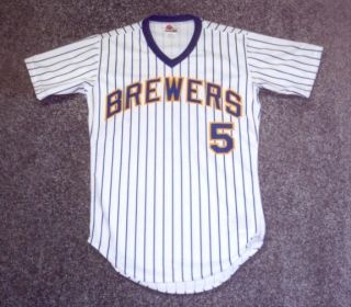 Milwaukee Brewers 1997 Set 1 Game Used Worn Jersey 15 Hughes