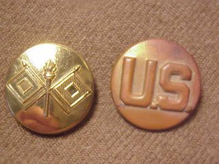 WWII US Army Signal Corps Uniform Jacket Coat Collar Brass World War
