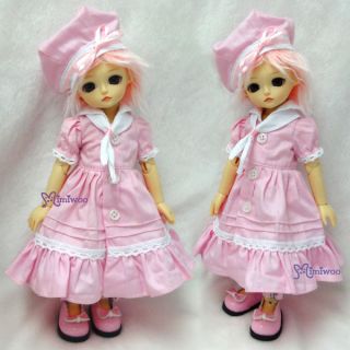 Yo SD Mini bjd Dollfie Angel Fantasy Baby Doll Outfit Pink Sailor