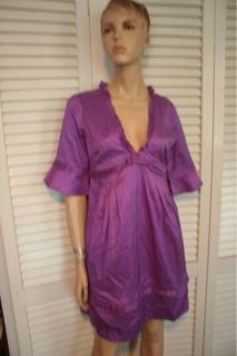 Calypso St Barthe Purple Antigone Dress 100 Silk 6