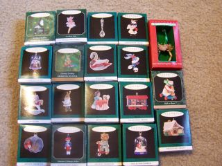 Lot of 19 Hallmark Miniature Christmas Ornaments