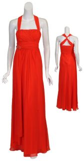 Mikael Aghal Gorgeous Ruched Chiffon Gown Dress 4 New