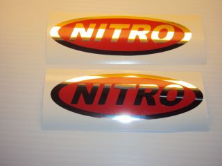 Tracker Nitro 6 in Mirror Chrome Red Boat Decals Pair Tracker Decals