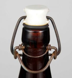 Millville Bottle Works Beer Bottle Patented Porcelain Stopper