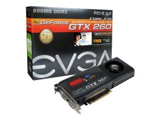 EVGA NVIDIA GeForce GTX 260 896P31257A1 896 MB GDDR3 SDRAM PCI Express