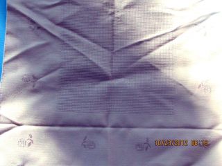 Lilac Damask Flowered Cross Stitch Material