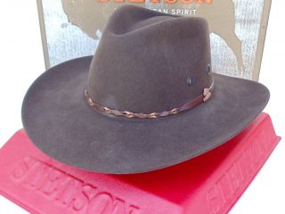 Stetson Cowboy Hat 4X Buffalo Fur Chocolate Mineola
