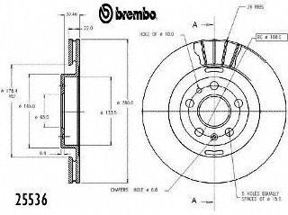 Brembo 25536 Disc Brake Rotor