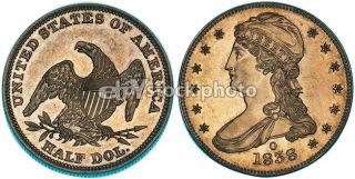 1838, Bust Half Dollar