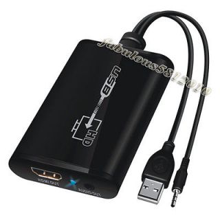 NEW LKV325 USB2.0 to HDMI DVI Converter with 3.5mm Audio Cable 1080P
