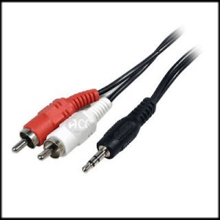 RCA to 1/8,3.5mm audio / PC speaker cable jack 5ft