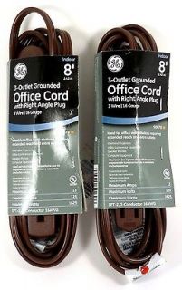 Lot of (2)GE JASHEP50670 3 Outlet Office Cord Power Outlet,8 ft,Right