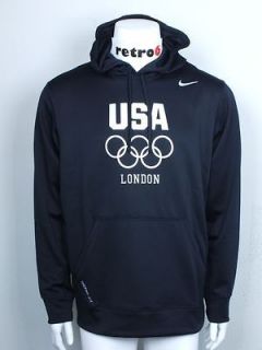 NIKE USA 2012 LONDON OLYMPICS SZ Medium NEW Mens Therma Fit Hoodie 5