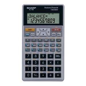 Sharp EL 738C Business/Finan cial Calculator   2 Line(s)