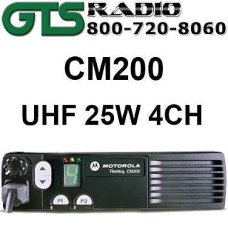 MOTOROLA CM200 UHF 25 WATT 4 CHANNEL MOBILE 2WAY RADIO