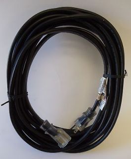 25 14 Gauge Black Flat Extension Cord With Lighted End