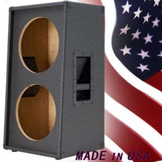 2X12 Vertical Slanted guitar Speaker Cabinet Empty Charcoal Black