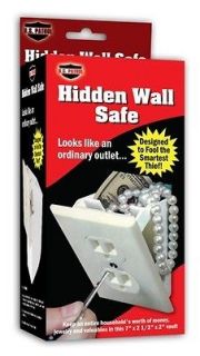 NIB Hidden Wall Safe Hide Jewelry Money hidden safe Electrical Outlet