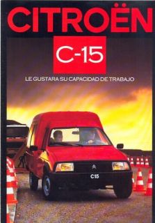 Citroen C15 Visa Van SPANISH market sales brochure