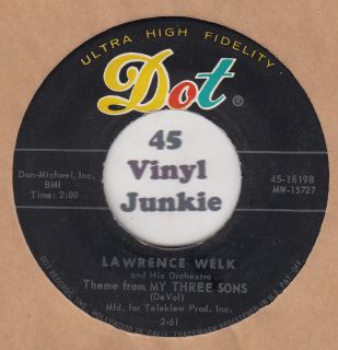 Lawrence Welk mint 45 rpm Theme From My Three Sons