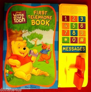 DISNEYS WINNIE THE POOH FIRST TELEPHONE BOOK PLAY A SOUND INTERACTIVE