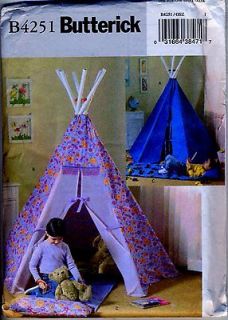 Childs Indian Tepee and Mat   Sewing Pattern