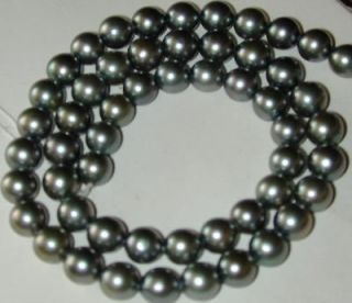 5MM LOOSE BLACK SALT WATER SEA PEARLS TEMPORARY STRAND 16 INCHES AAA