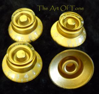 gold tophat guitar knobs
