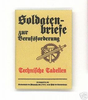 scale WWII German Soldiers Technical Table Manual
