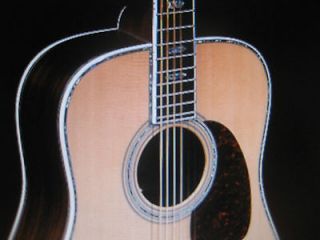 SIGMA DREADNAUGHT ACOUSTIC GUITAR Abalone Inlay Solid Top Gold