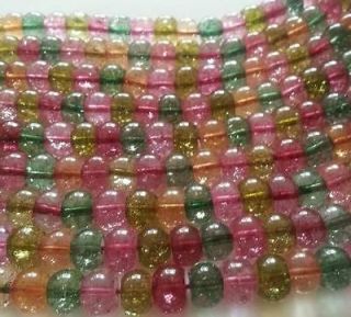 6x10mm Multicolor Tourmaline Abacus Gemstone Loose Beads 15 12 28A