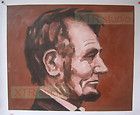 celebrity Abraham Lincoln profile painting high quality art XTR
