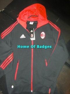 AC MILAN 2012 13 FOOTBALL HOODED CO TRACK TOP JACKET ITALY SOCCER