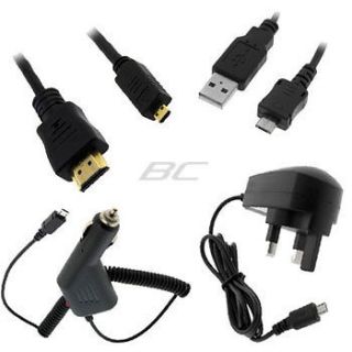 For Cell Phone 10 Feet HDMI to Micro HMDI+Car+UK Travel AC Charger