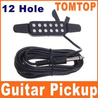 Black Acoustic Guitar Pickup Microphone Wire Amplifier Speaker Sound