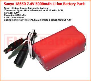 Sanyo 18650 2S2P Li ion Battery pack 7.4V 5.2Ah 4 Wheel Alignment
