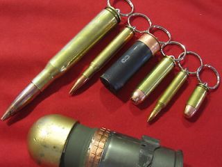 Bullet Keychain 50AE .45 ACP 44 Magnum .357 30 06