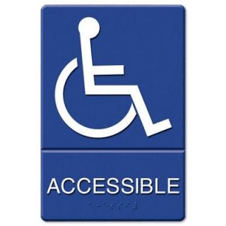 NEW ADA Sign, Wheelchair Accessible, Tactile Symbol/